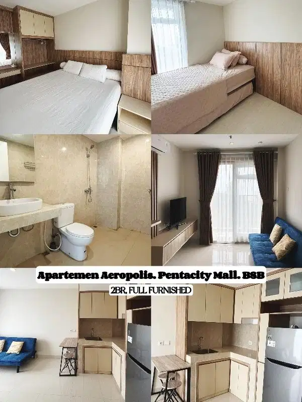 Di sewakan per tahun Nego  Apartemen 2 bedroms di penta city BSB