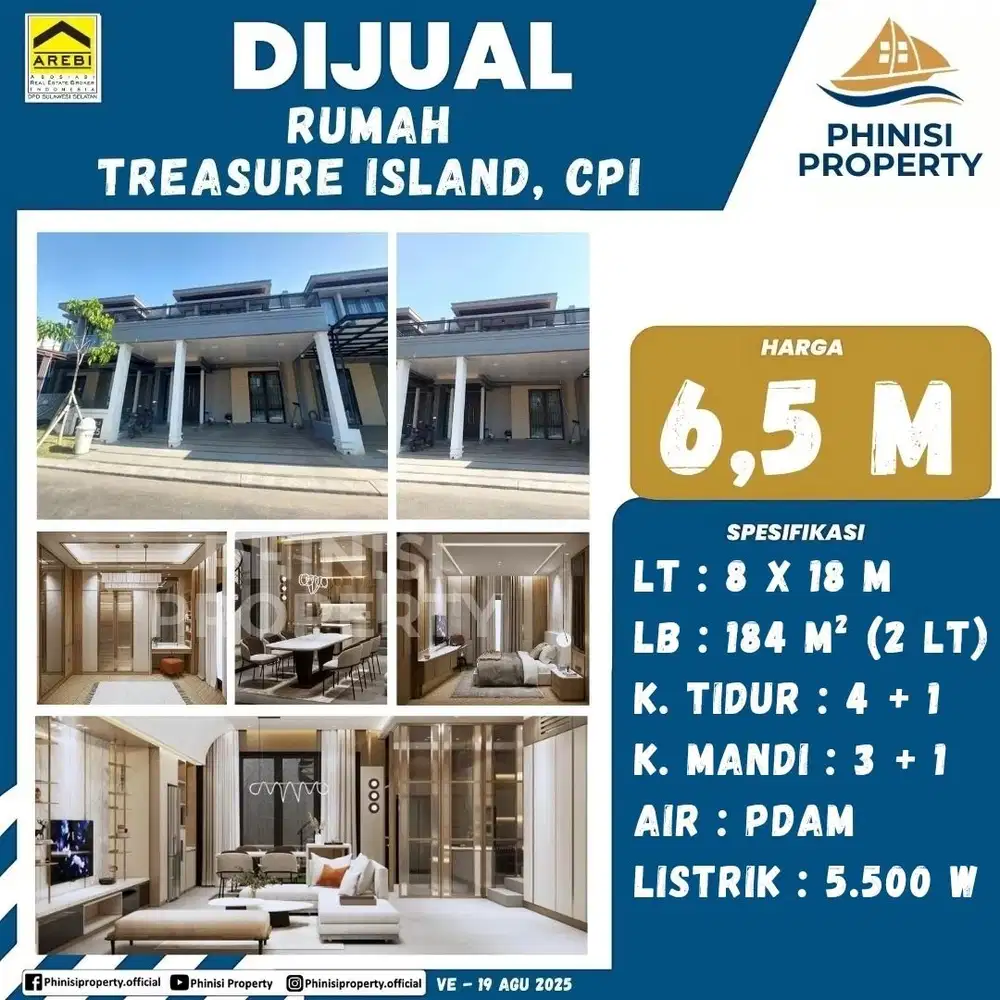 DIJUAL RUMAH DI TREASUR ISLAND CPI