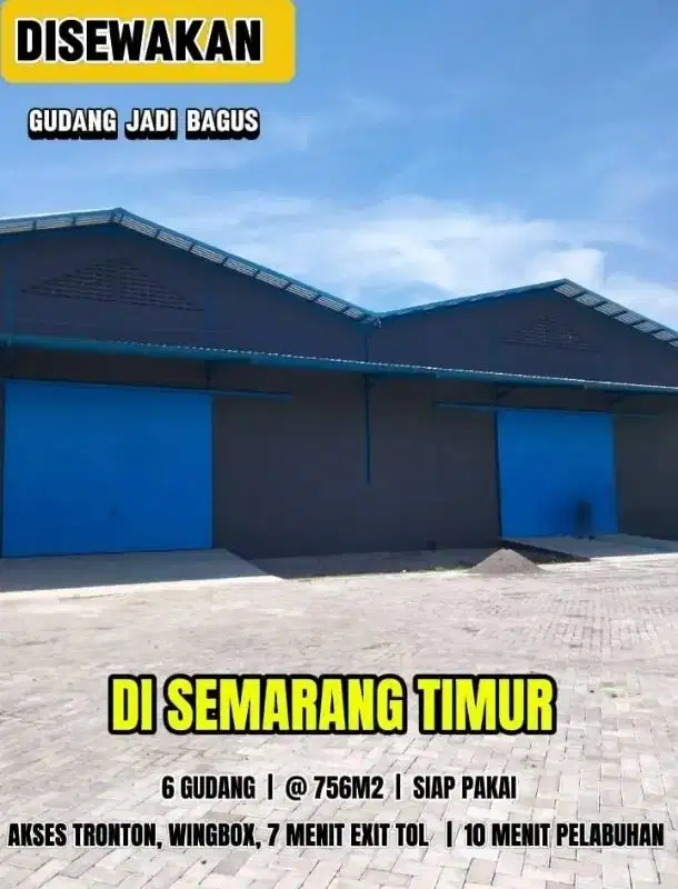 DISEWAKAN GUDANG SEMARANG TIMUR