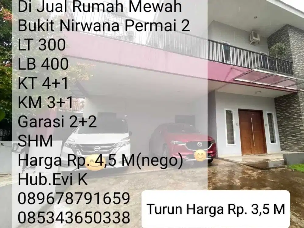 Dijual Rumah Mewah 2 lt di Bukit Nirwana Permai 2 Makassar