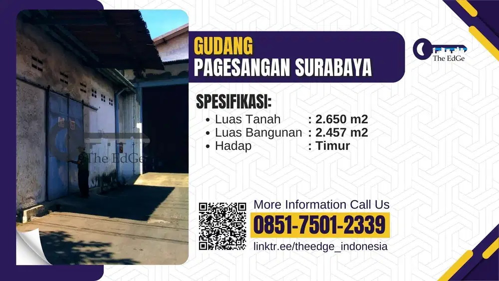 Sewa Gudang Pagesangan Surabaya Akses Tol Waru Sidoarjo - The EdGe