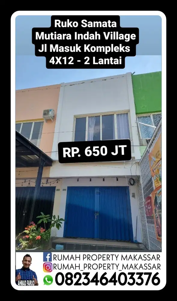 Ruko Samata Mutiara Indah Village Jl Masuk Kompleks 4X12 - 2 Lantai