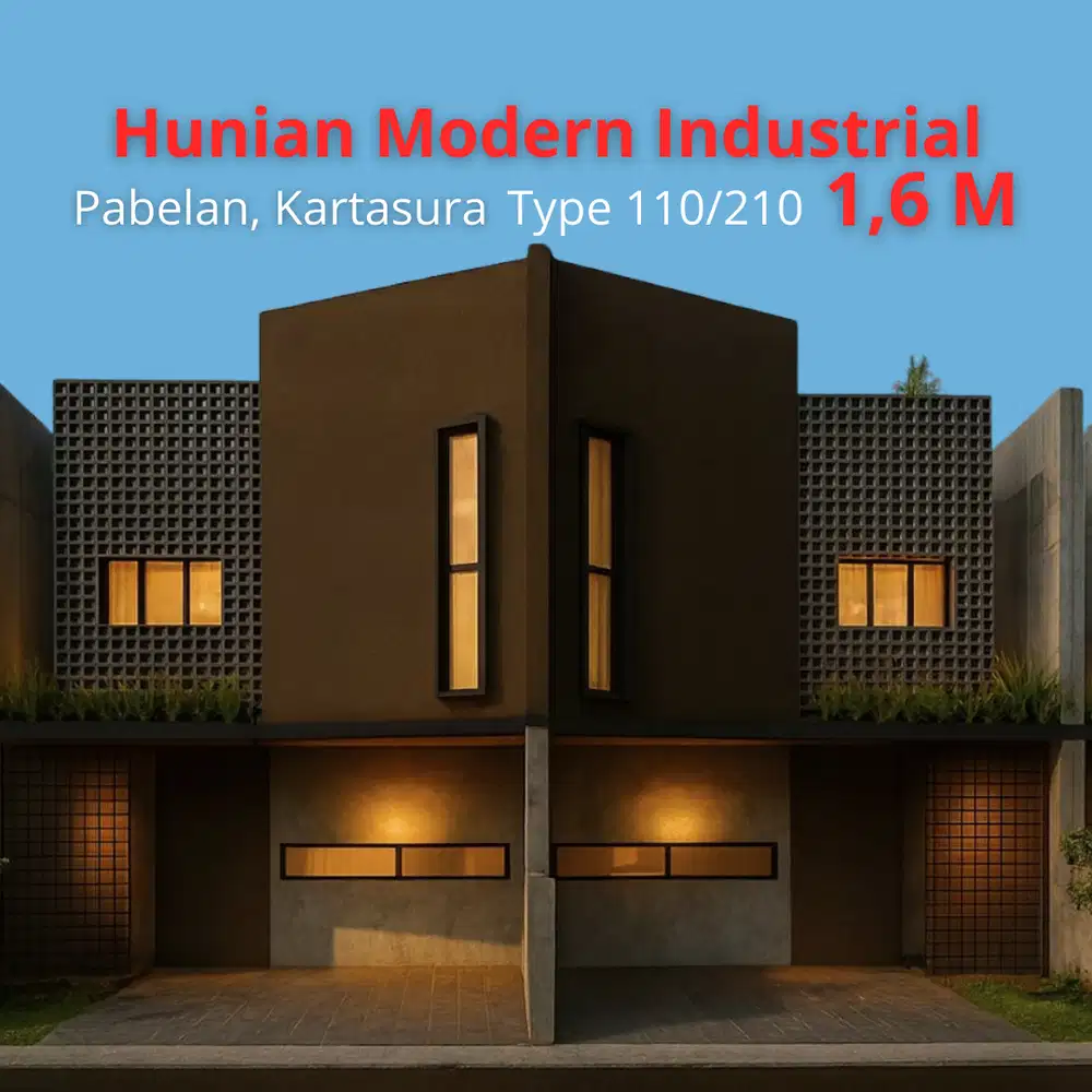 Dijual Rumah Modern Industrial di Pabelan Kartasura, Free Kolam Renang