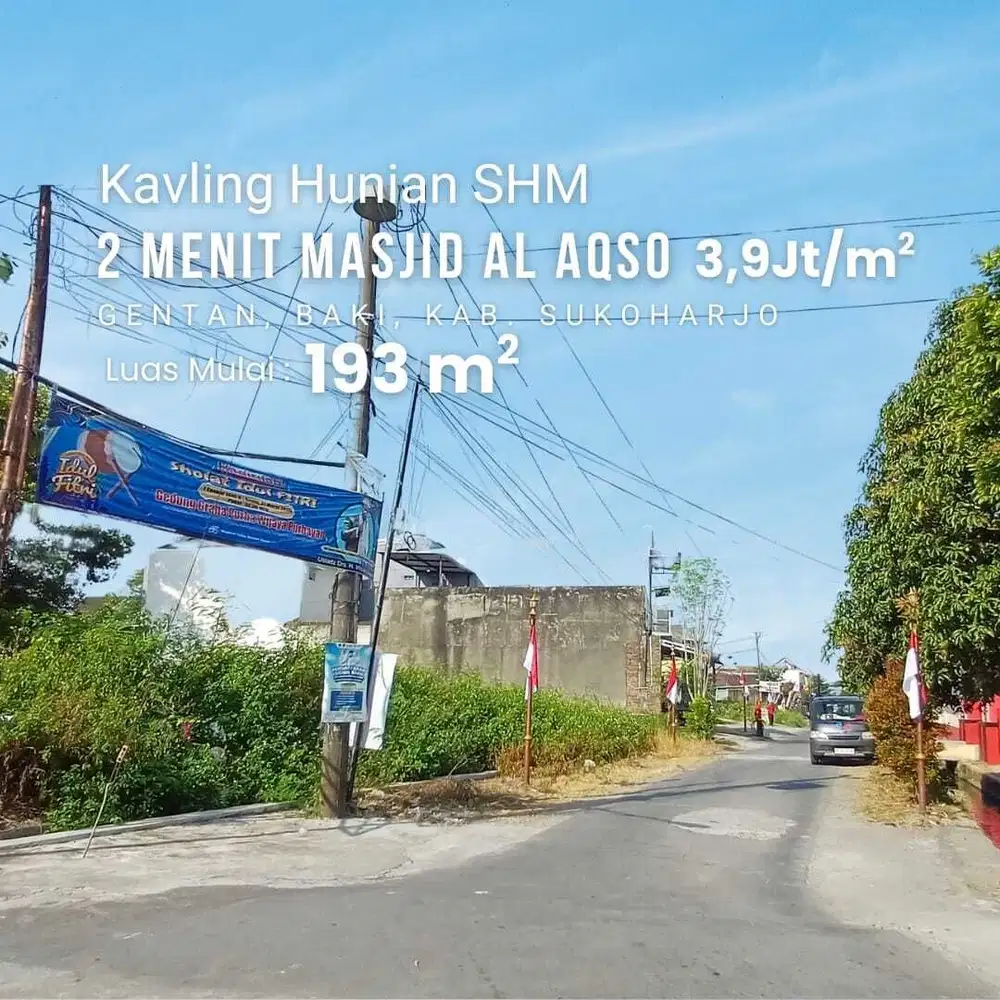 Dekat Kota Solo: Tanah SHM 3 Jt-an/m2 di Purbayan, Ideal Bangun Hunian