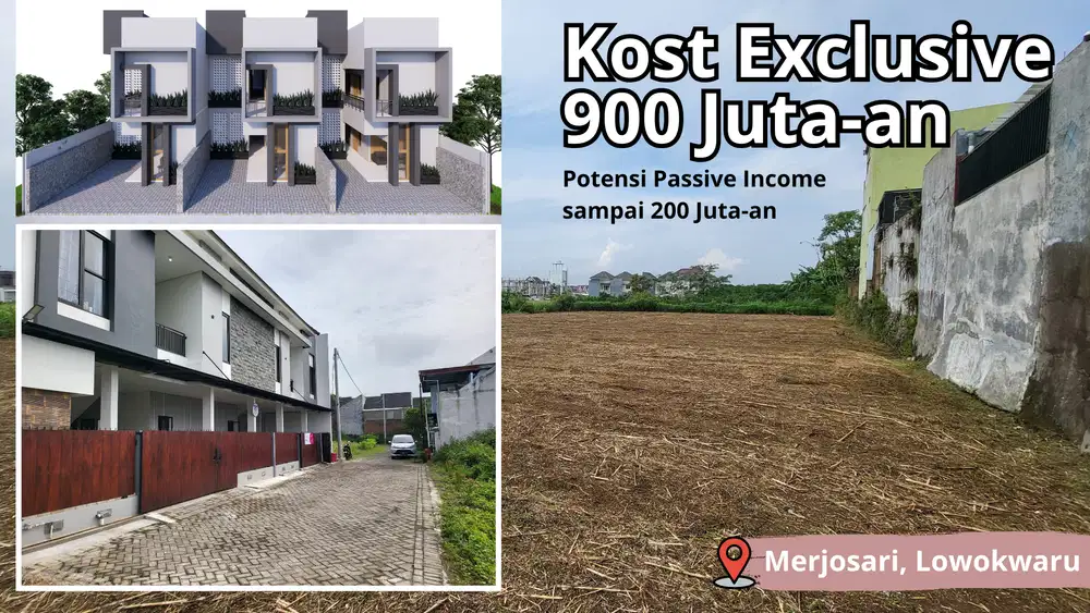 Rumah Kost Premium Area Merjosari Dekat Kampus. Passive Income 200 Jt