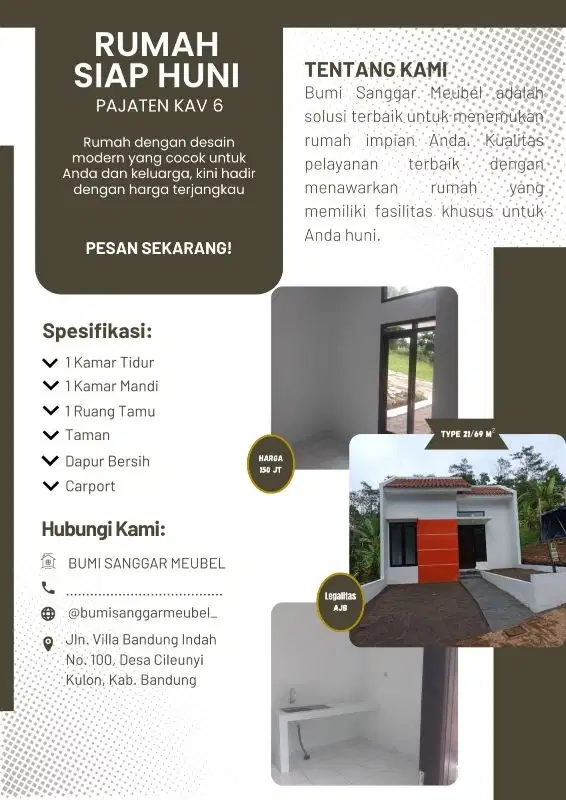 Dijual Cepat Rumah murah Siap Huni cileunyi bandung timur