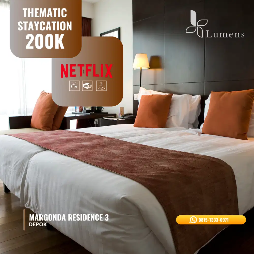 Staycation Harian Apartemen Thematic Mares 3 by Lumens