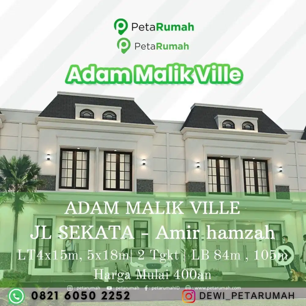 DIJUAL ADAM MALIK VILLE DEKAT INTI KOTA