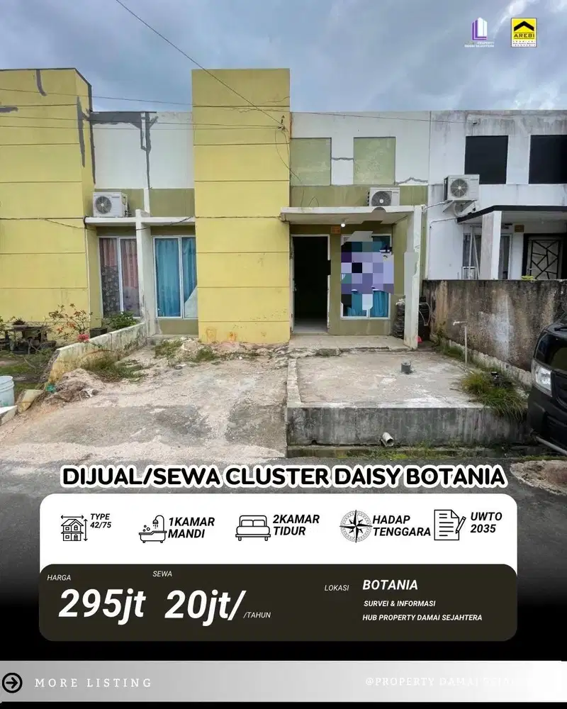 Dijual/sewa Rumah Cluster Daisy Botania