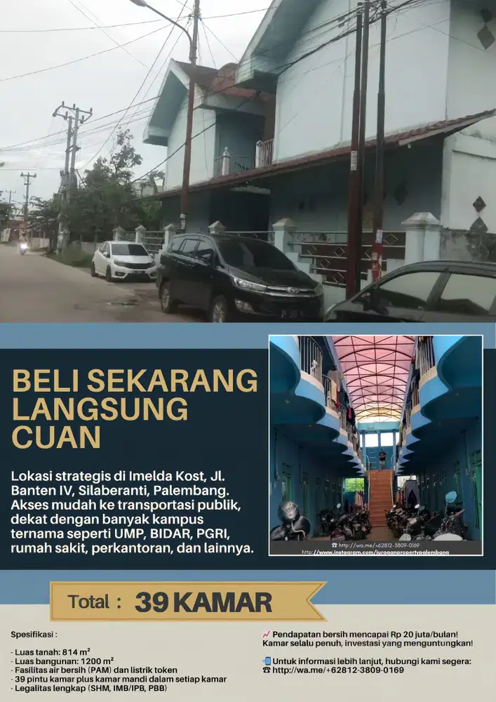 Dijual cepat kost murah palembang