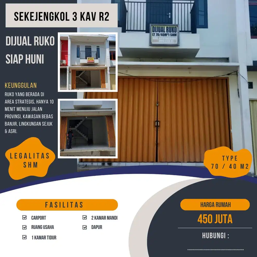 DIJUAL RUKO MURAH PINGGIR JALAN RAMAI,LOK. CILEUNYI