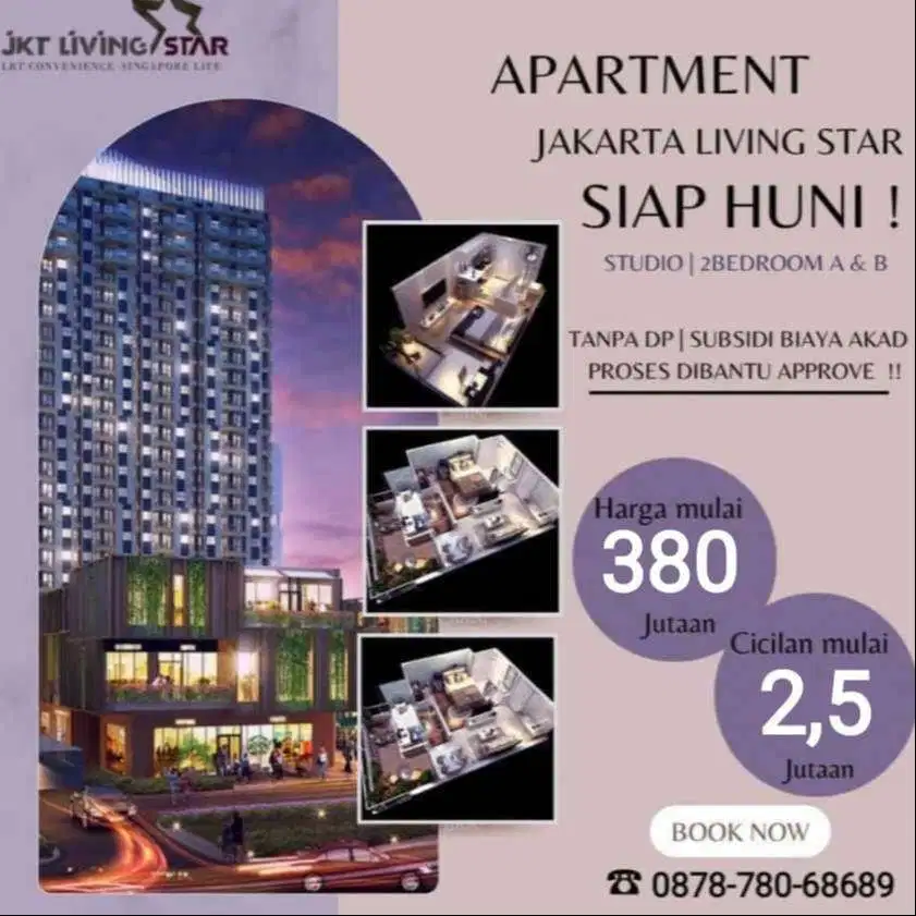 Di Jual Apartemen JKT Living Star Baru & Siap Huni