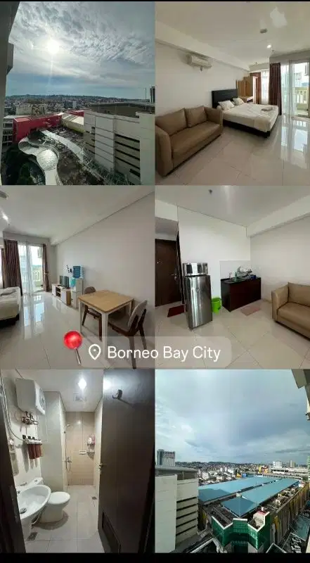 Di sewakan per 3 bulan Apartment Borneo bay tipe 1kmr dan studio