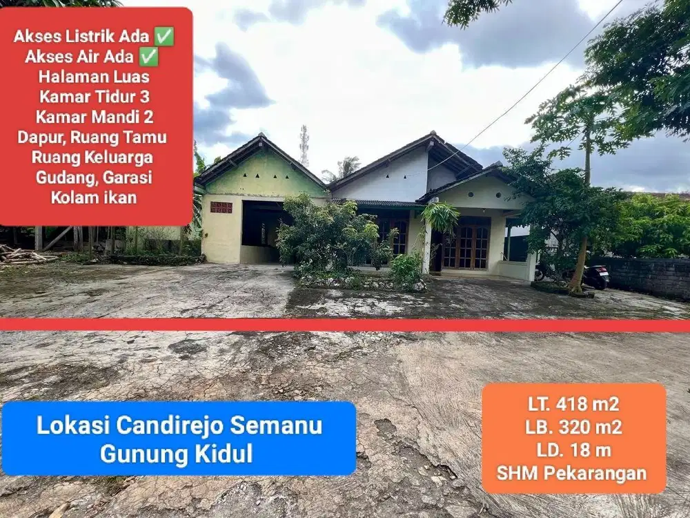 Jual cepat rumah murah di candirejo semanu gunung kidul strategis