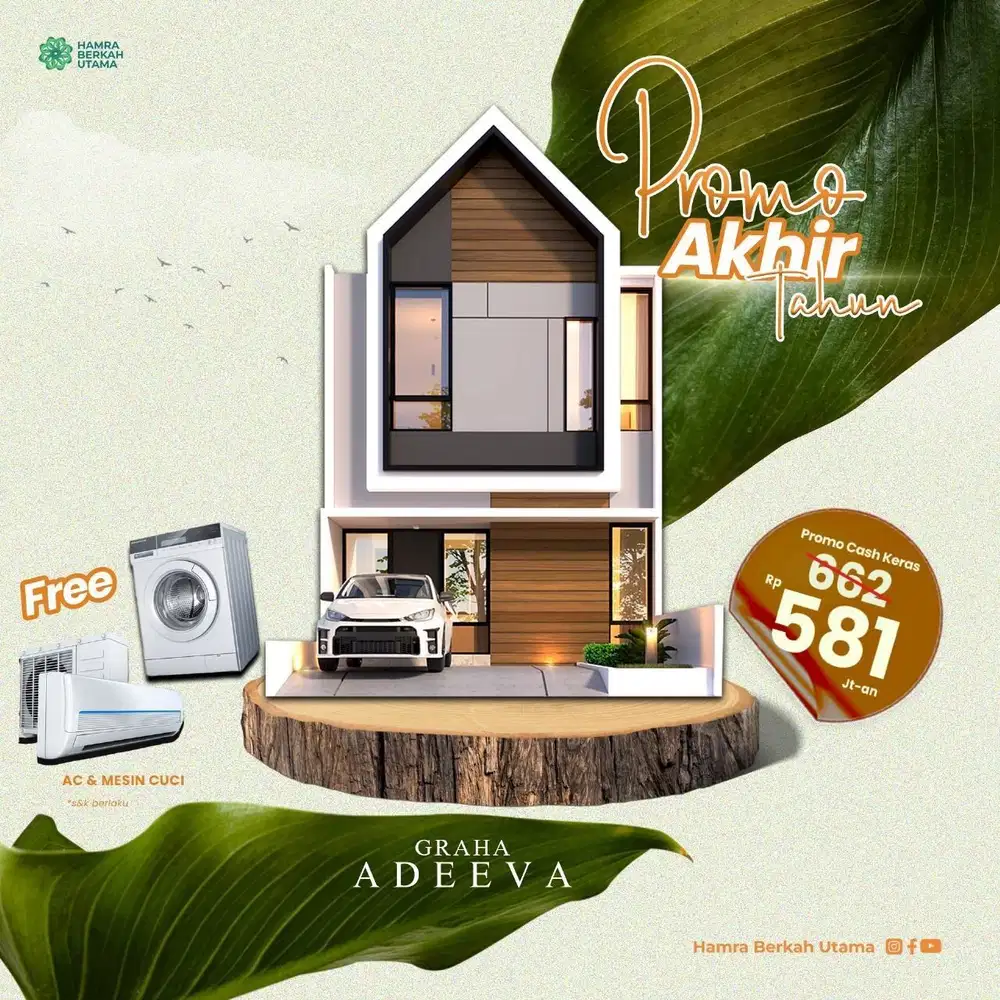 Rumah 2 lantai di graha Adeeva