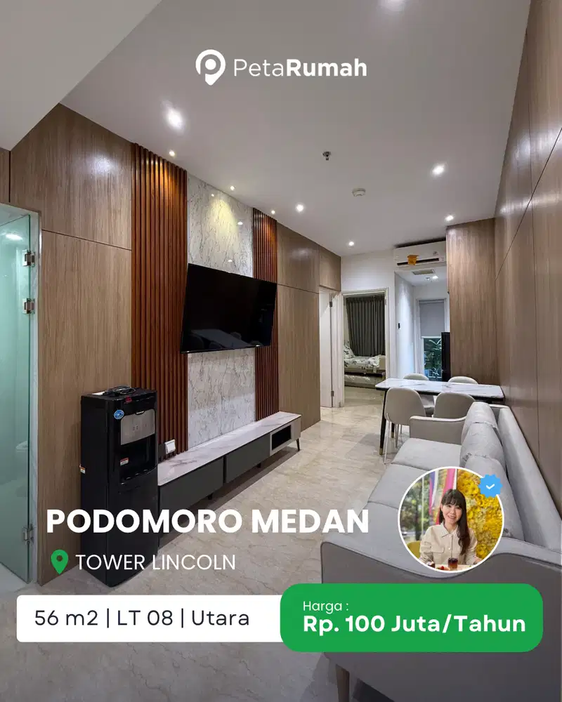 DISEWA APARTEMEN PODOMORO FULL FUNISHED TOWER LINCOLN