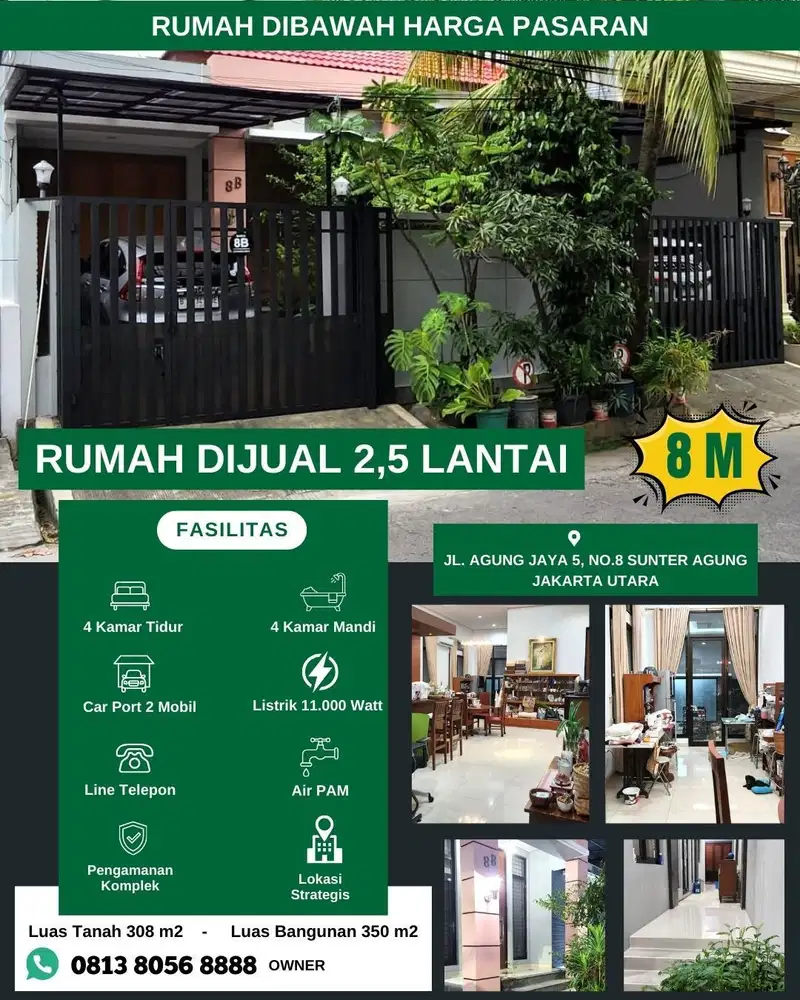 JUAL MURAH RUMAH 2,5 LANTAI