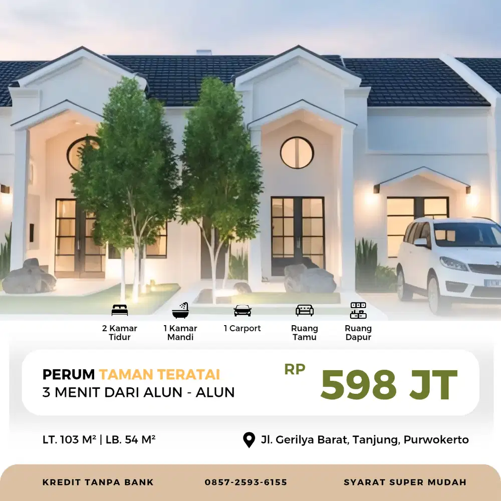 RUMAH STRATEGIS PUSAY KOTA PURWOKERTO, KREDIT TANPA BANK