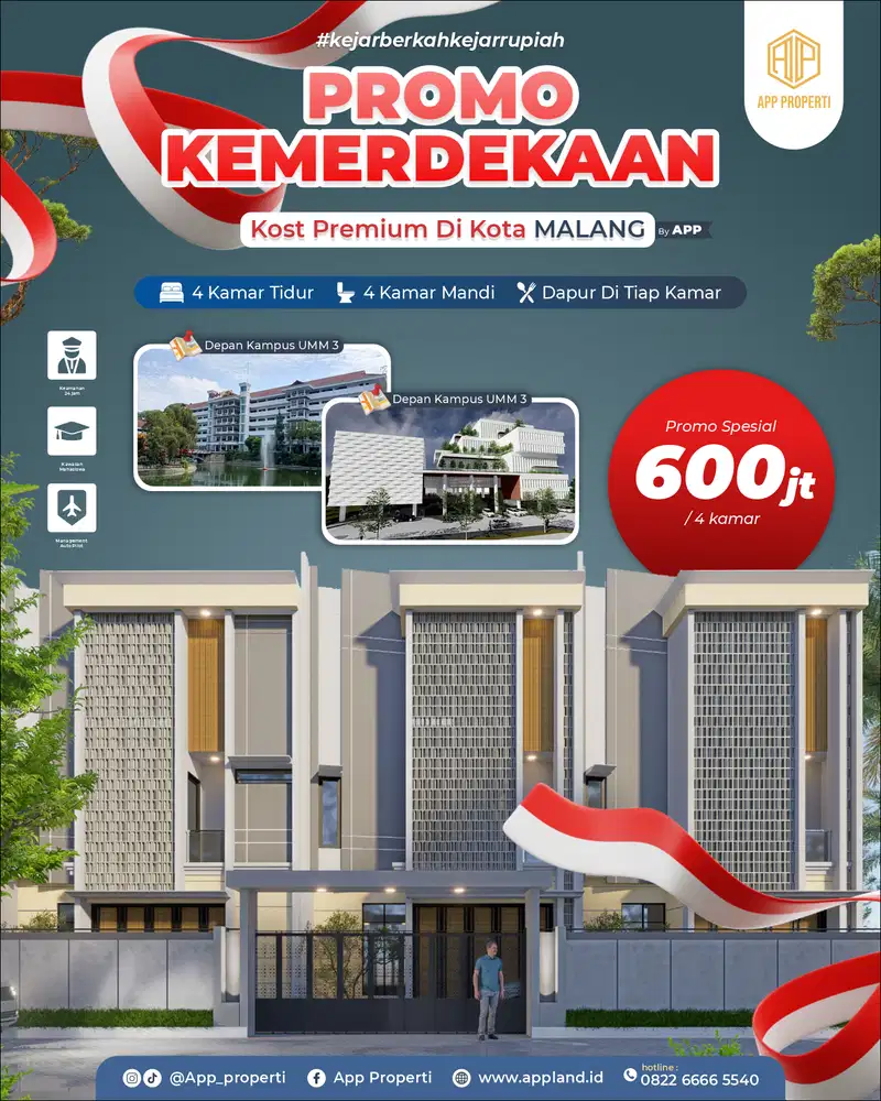 KAMAR KOS HARGA TERJANGKAU DEPAN  KAMPUS UMM DAN DEKAT UB  KOTA MALANG