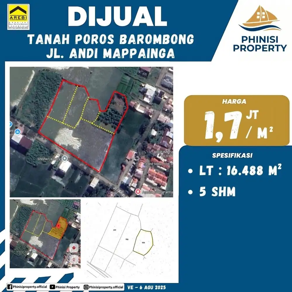 DIJUAL TANAH DI BAROMBONG CUMA 1,7 JUTAAN PERMETER