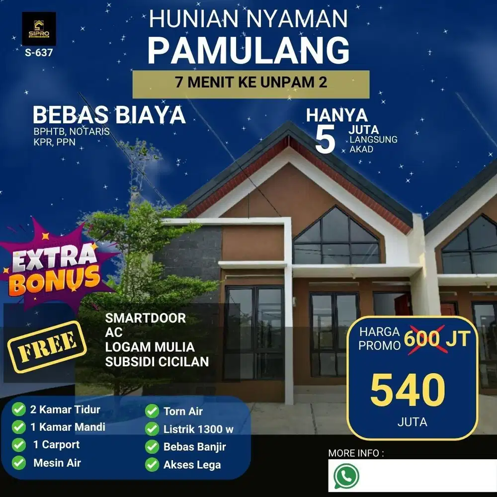 Rumah Cluster Dijual KPR nego Strategis Baltimore Jaya Setu