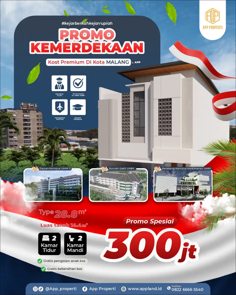 KAMAR KOS FREE MANAJEMEN DEPAN  KAMPUS UMM DAN DEKAT UB  KOTA MALANG