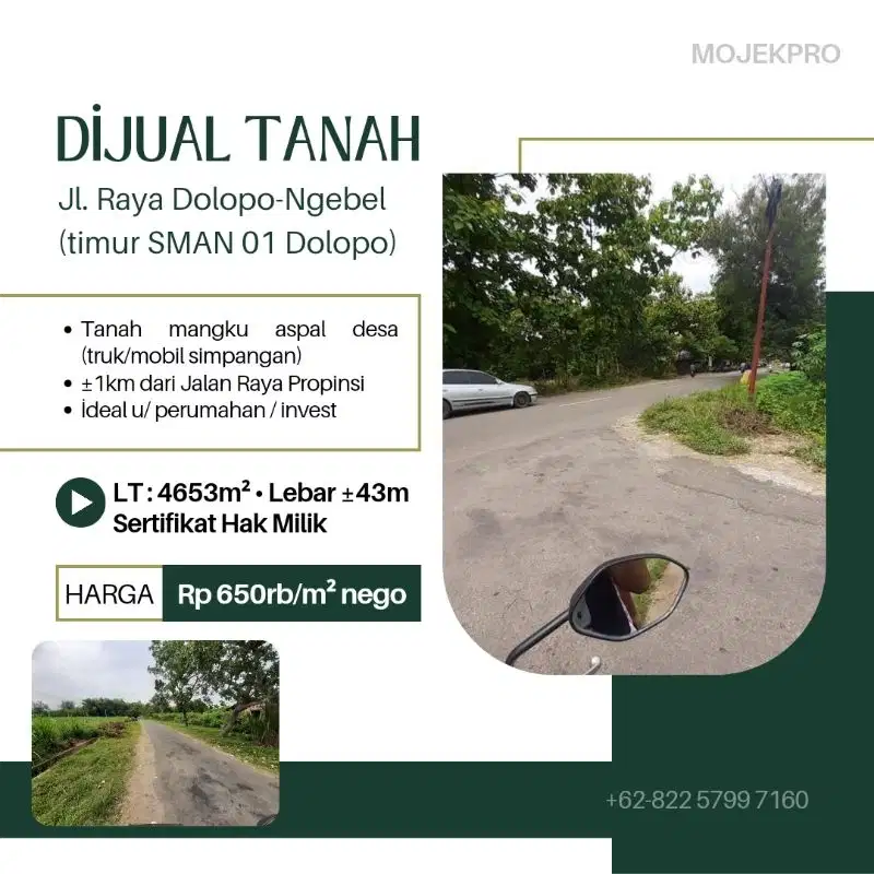 Tanah Luas Dekat Pasar Dolopo