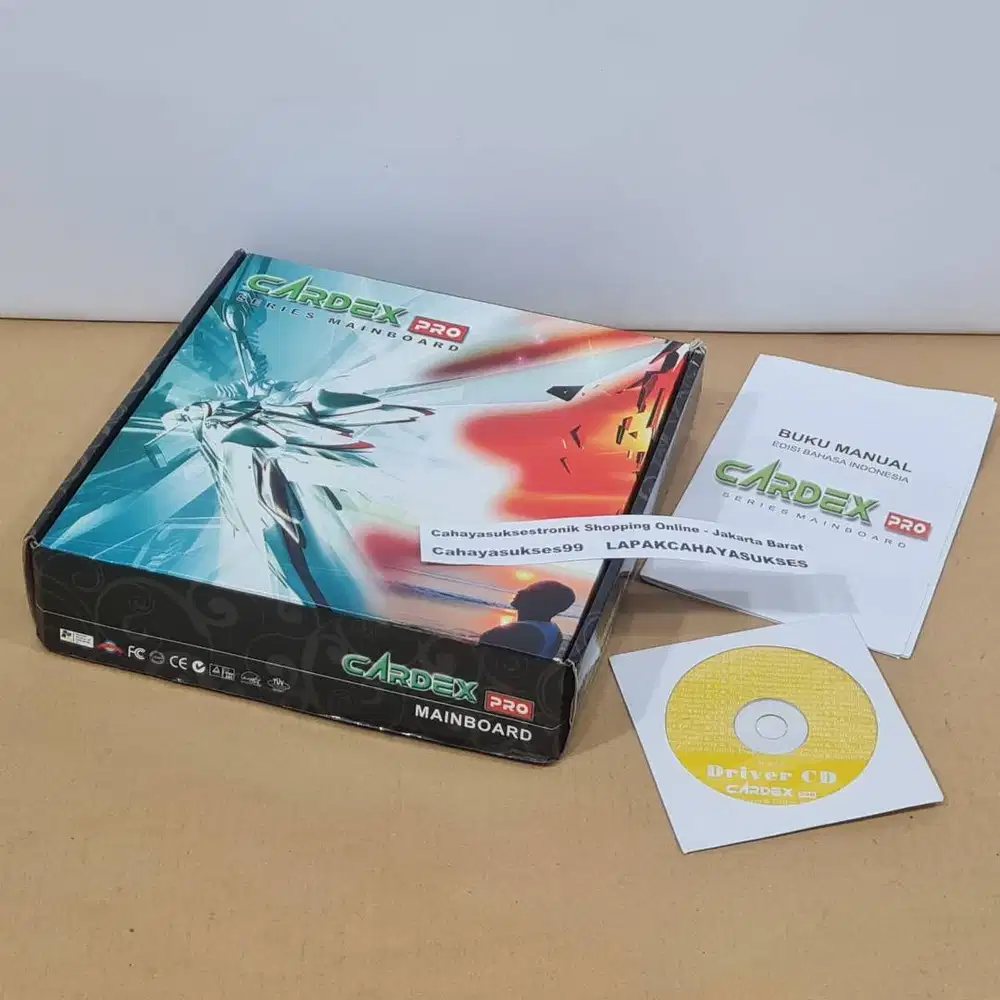 Kotak Dus Mother Board Mobo Cardex Pro Kondisi Second Bagus CD Driver