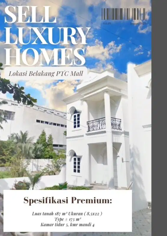 Jual rumah mewah belakang PTC Mall