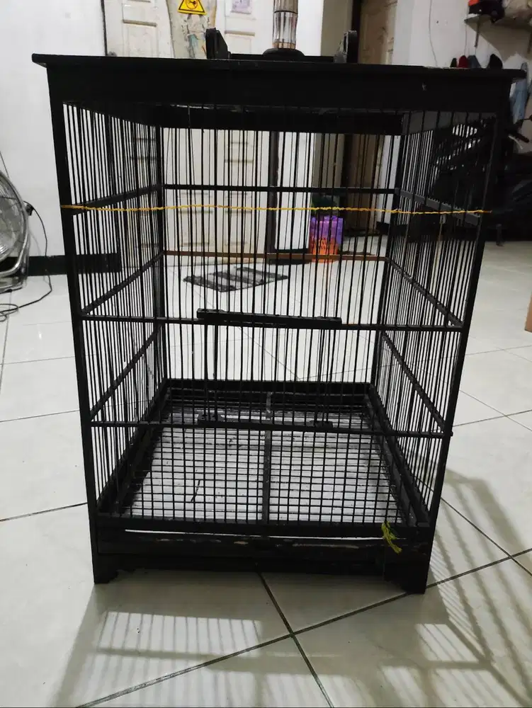 SANGKAR KOTAK BURUNG+ FREE KRODONG TANGKRINGAN DAN CEPUK MAKAN MINUM