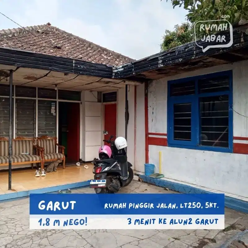 Rumah Lama di jual pinggir Jalan Strategis Garut Kota