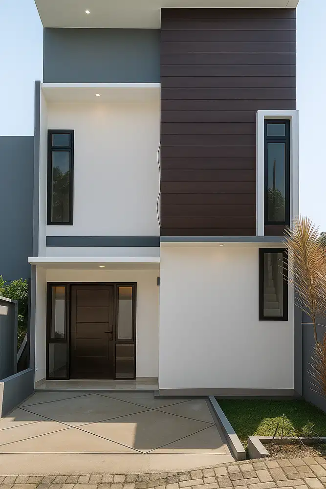 Rumah siap huni modern style lokasi strategis bebas banjir