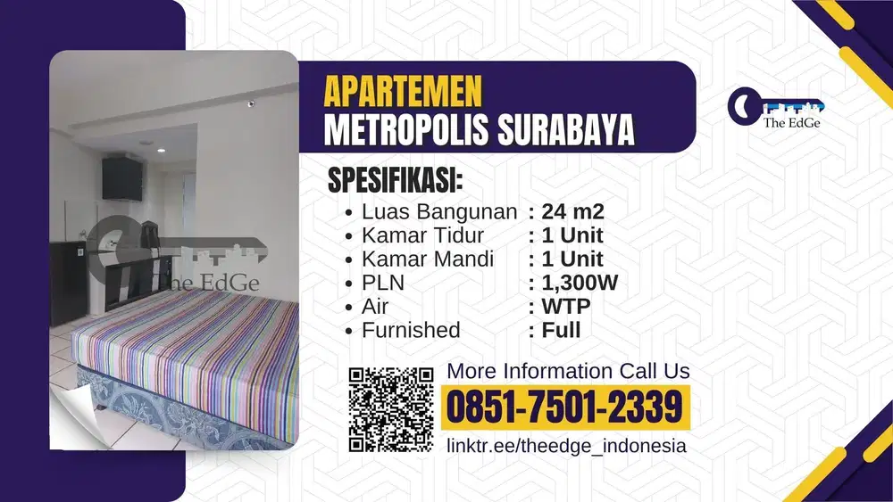 Disewakan Apartemen Metropolis Surabaya - The EdGe
