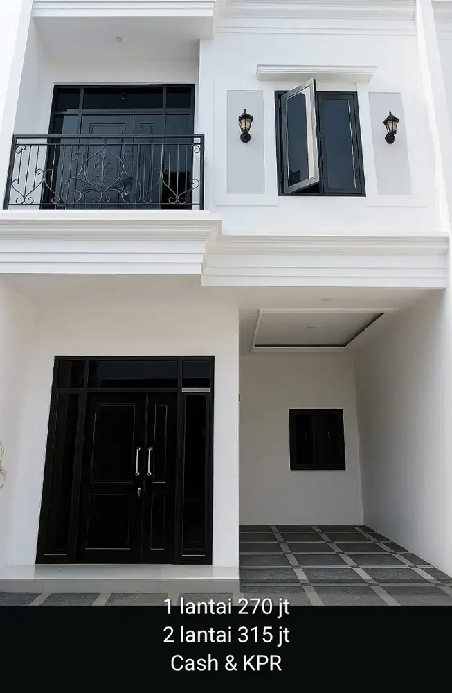 Ruamah 2 lantai SHM dekat pasar rakyat dan pintu tol sawangan depok