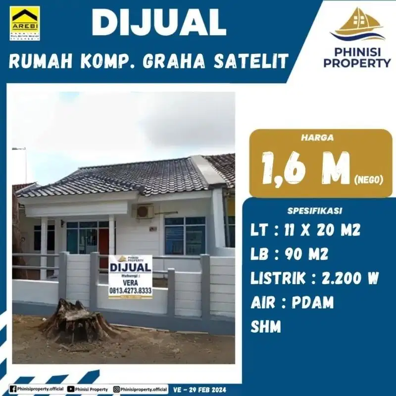 DIJUAL RUMAH DI KOMP. GRAHA SATELIT