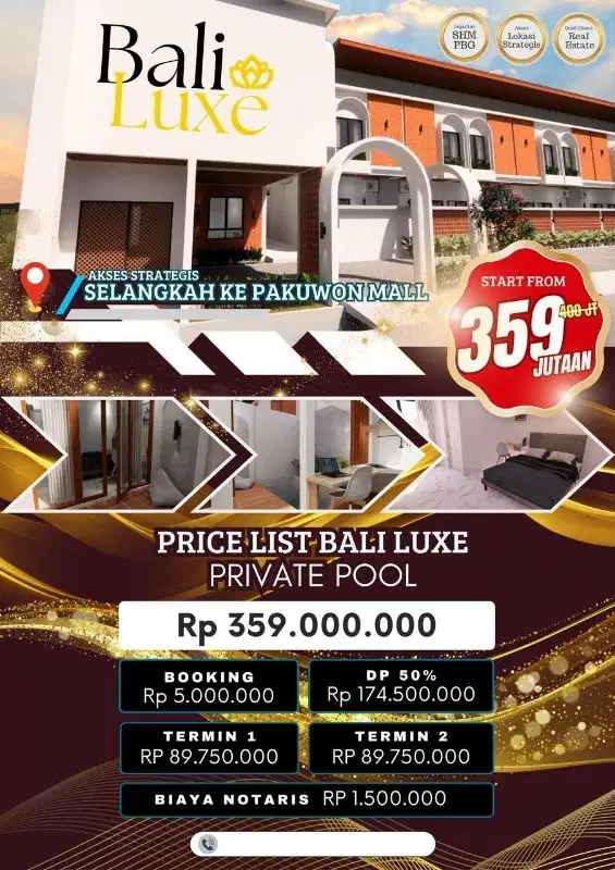 Bali luxe type kost luxury dan privat pool