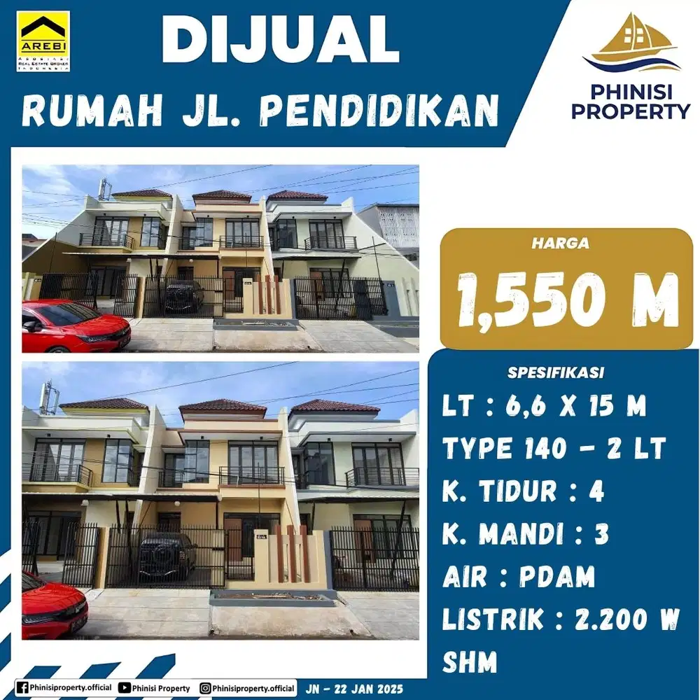 DIJUAL Rumah Jl Pendidikan dekat Jl Pettarani