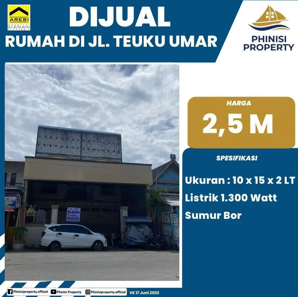 DIJUAL RUMAH MURAH DI JALAN TEUKU UMAR