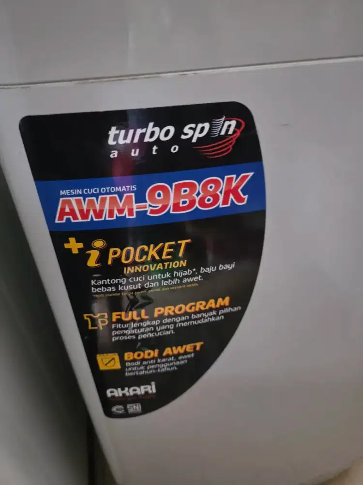 Mesin Cuci 1 Tabung Akari