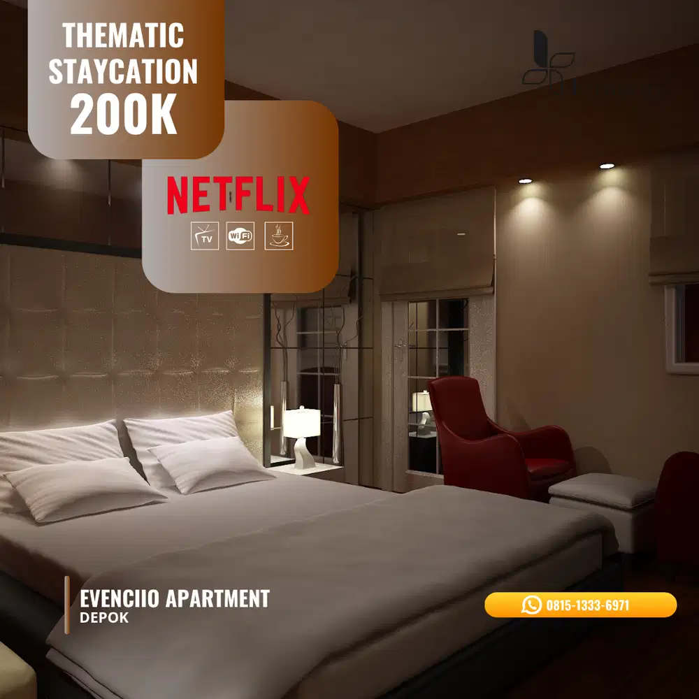 Staycation Anti Mainstream di Evenciio Lumens Room Depok