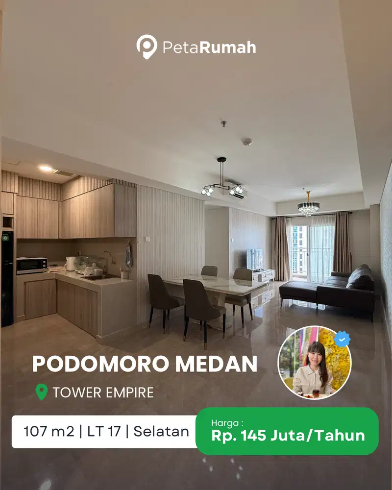 DISEWA PREMIUM APARTEMEN PODOMORO CITY DELI MEDAN
