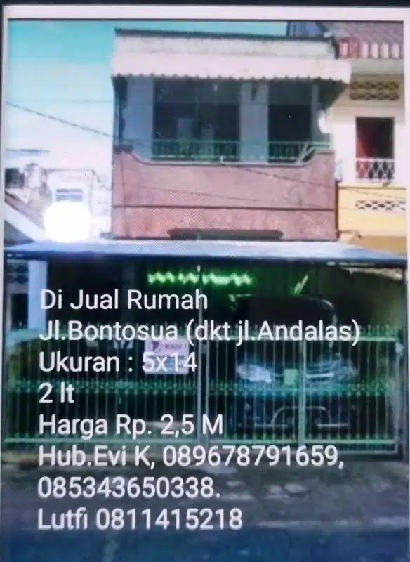 DIJUAL RUMAH JL. BONTOSUA MAKASSAR