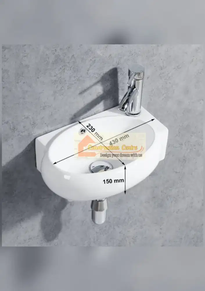 wastafel keramik bundar