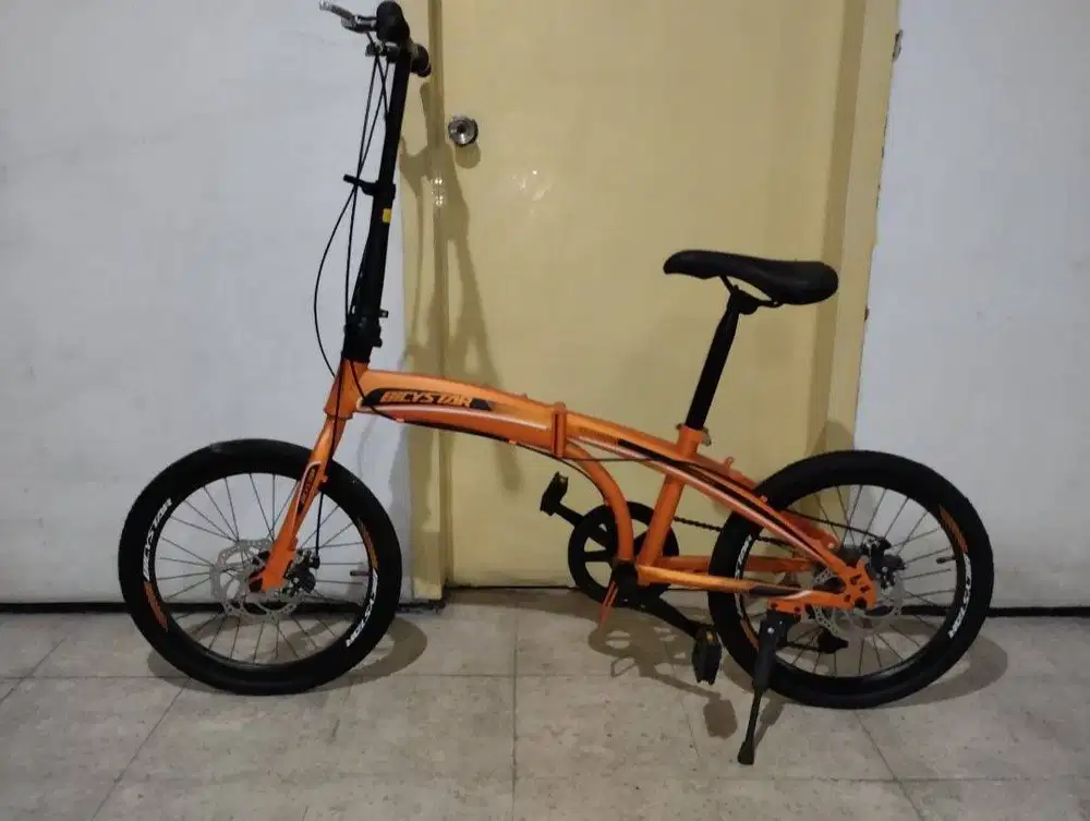 Sepeda Lipat Bicystar 20 Inch - Oren