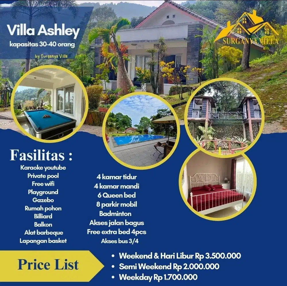 VILLA ASHLEY cilember puncak bogor