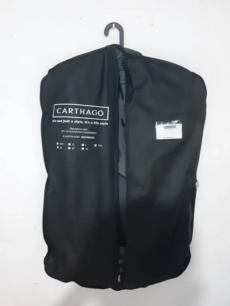 1 STEL JAS CELANA GREY merek CARTHAGO PRIA MEWAH BAGUS TERMURAH