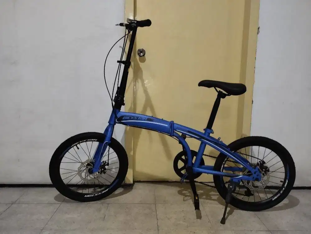 Sepeda Lipat Bicystar 20 Inch - Biru