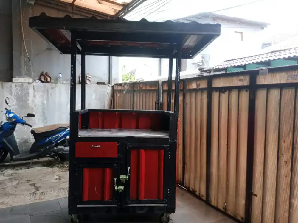 Jual cepat gerobak jualan serbaguna
