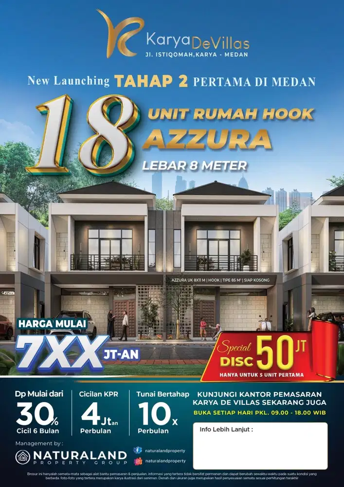 Villa hook 8 metere mewah termurah daerah karya