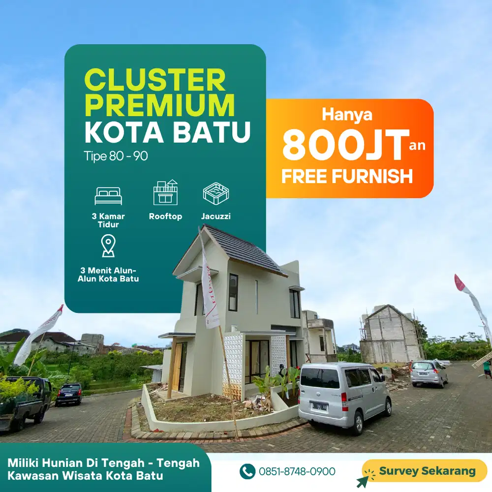 Jual Villa Batu 5 menit dari Alun-Alun Batu